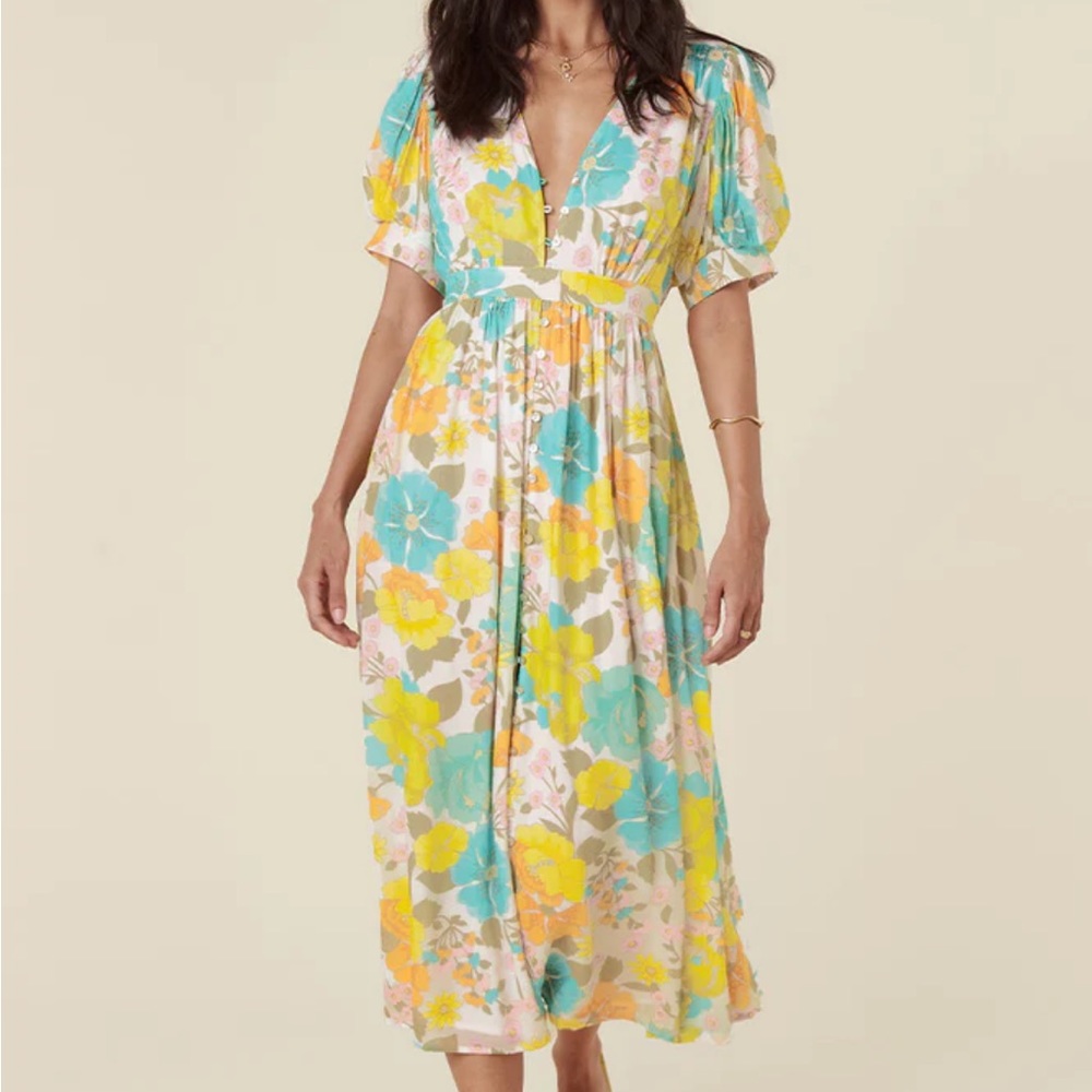Spell Lemonade Soirée Dress in Citrus - Picture 4 of 10